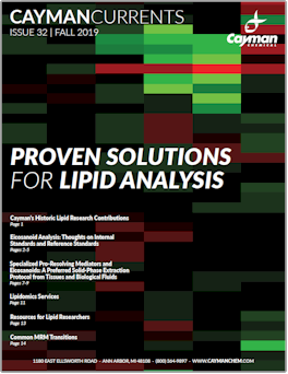 Cayman Currents 32 Lipidomics