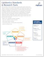 Lipidomic Standards and Research Tools