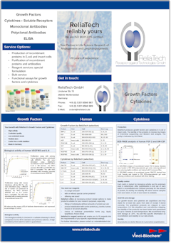 ReliaTech Growth Factors and Cytokines